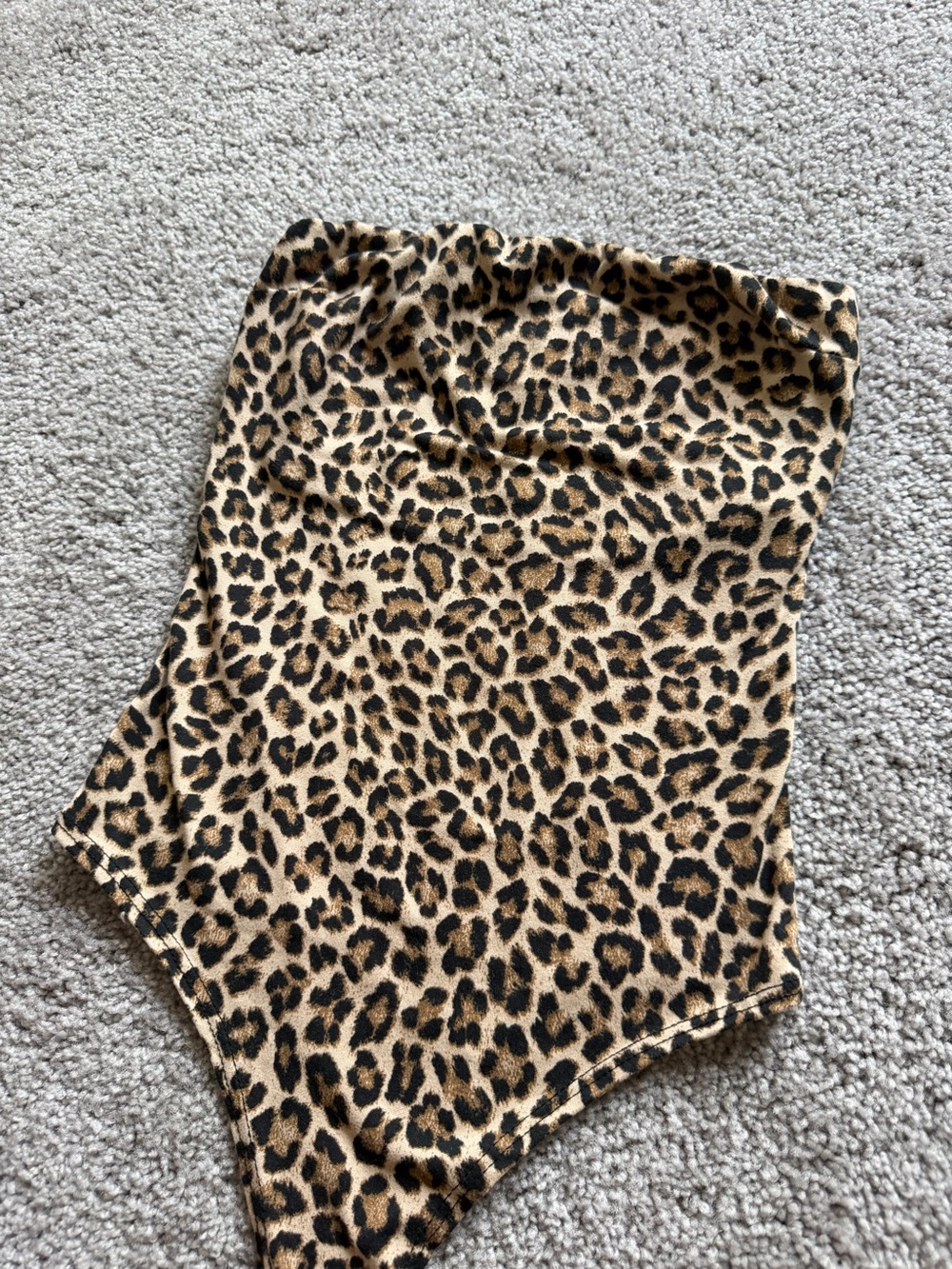 Leopard Print Seamless Bodysuit - Tan and Black